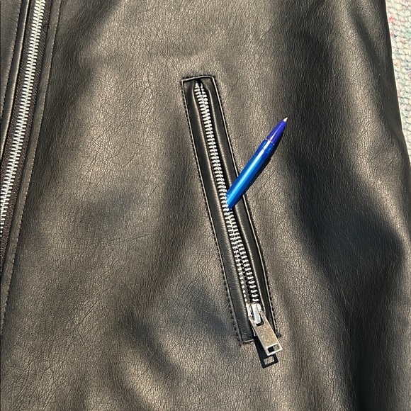 NWT Noisy may Black Leather Jacket SIZE 18 - Picture 12 of 14